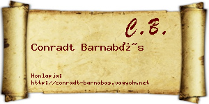 Conradt Barnabás névjegykártya